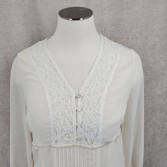 Emma James Y2K White Swiss Dot Sheer Lace Blouse Top Women's Plus Size 22W - Picture 3 of 15